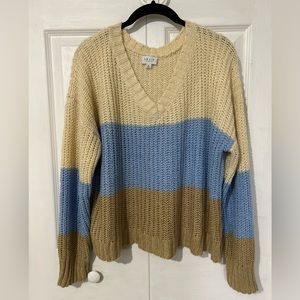 Le Lis v neck knit sweater size S